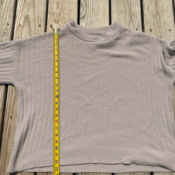 Aerie Sz M Womens Comfy Beige Chunky Sweater Super Soft Cozy - Picture 9 of 16